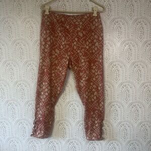 MAURICES Leggings Womens Size Large Orange Brick Super High Rise Stretch Pull On